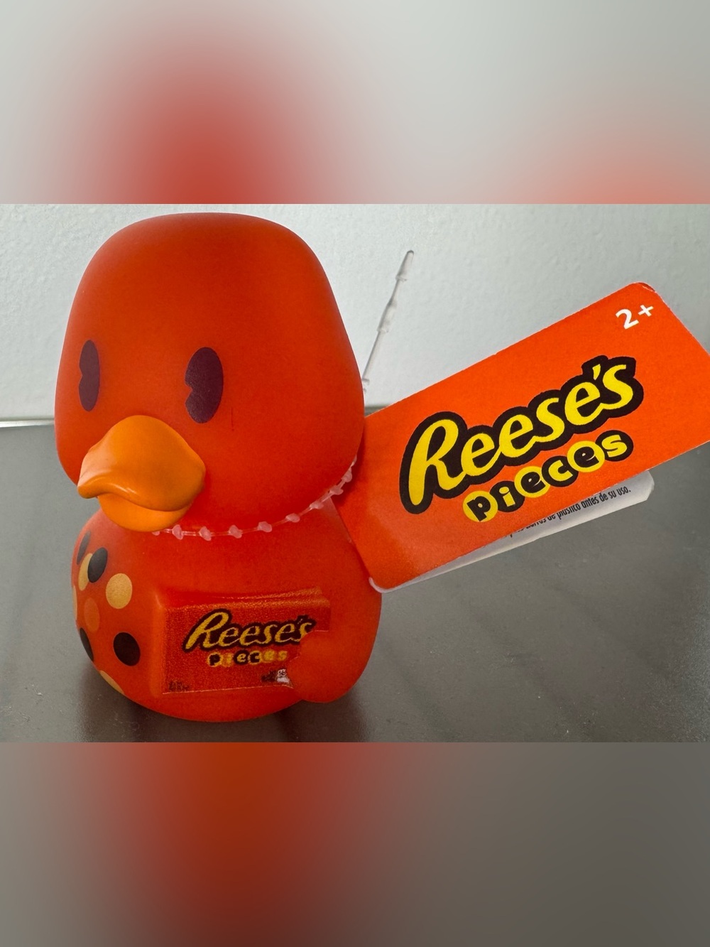 Reese’s Pieces Orange Duck Bird Toy for Pet Enrichment decor baby play